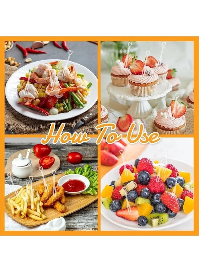 100PCS Disposable Plastic Fruit Forks, Mini Cake Forks Tasting Appetizer Cocktail Forks Picks Small Dessert Food Picks Sticks - Image 3